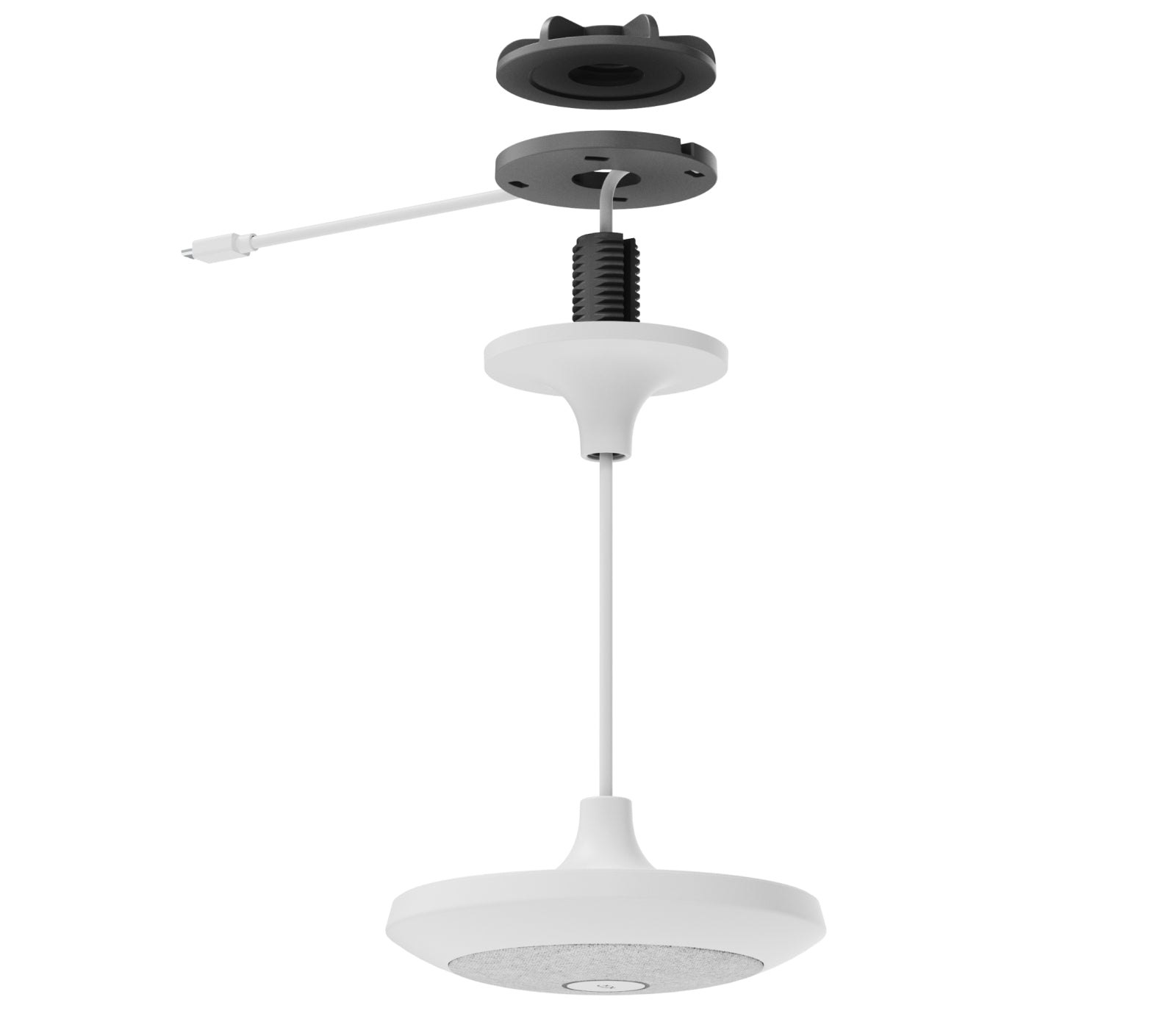 Logitech - Kit de montaje (montaje de techo soporte del micrófono) - para micrófono - blanco - se puede instalar en el techo colgante - para Rally Mic Pod Room Solution Large Guatemala