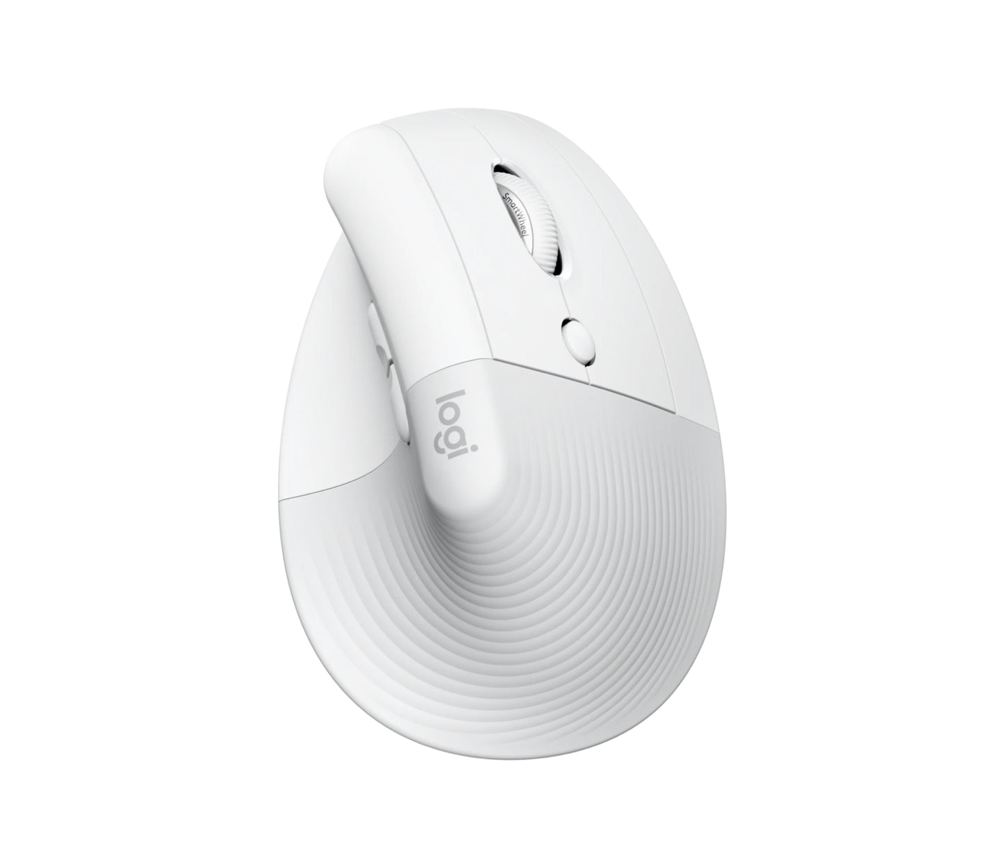 Logitech Lift Vertical Ergonomic Mouse - Ratón vertical - ergonómico - 6 botones - inalámbrico - 2.4 GHz Bluetooth - receptor de USB Logitech Logi Bolt - blanco hueso Guatemala