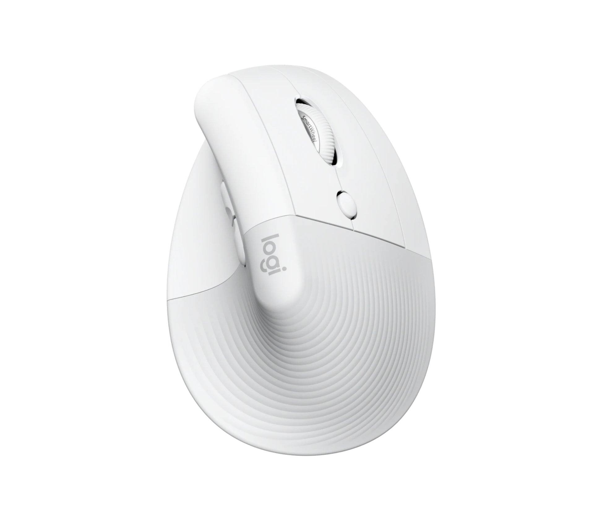 Logitech Lift Vertical Ergonomic Mouse - Ratón vertical - ergonómico - 6 botones - inalámbrico - 2.4 GHz Bluetooth - receptor de USB Logitech Logi Bolt - blanco hueso Guatemala
