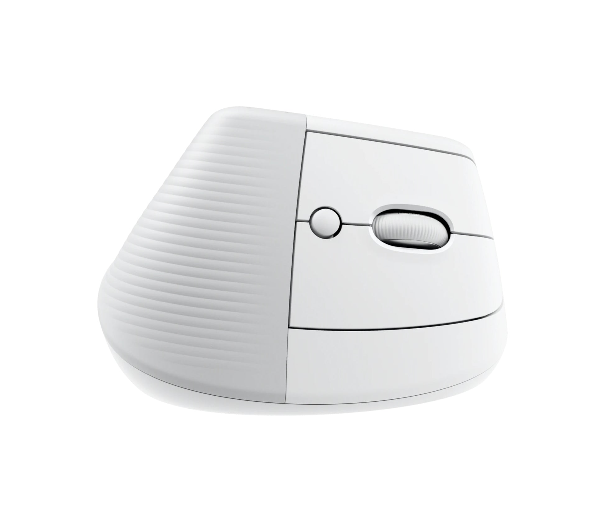 Logitech Lift Vertical Ergonomic Mouse - Ratón vertical - ergonómico - 6 botones - inalámbrico - 2.4 GHz Bluetooth - receptor de USB Logitech Logi Bolt - blanco hueso Guatemala