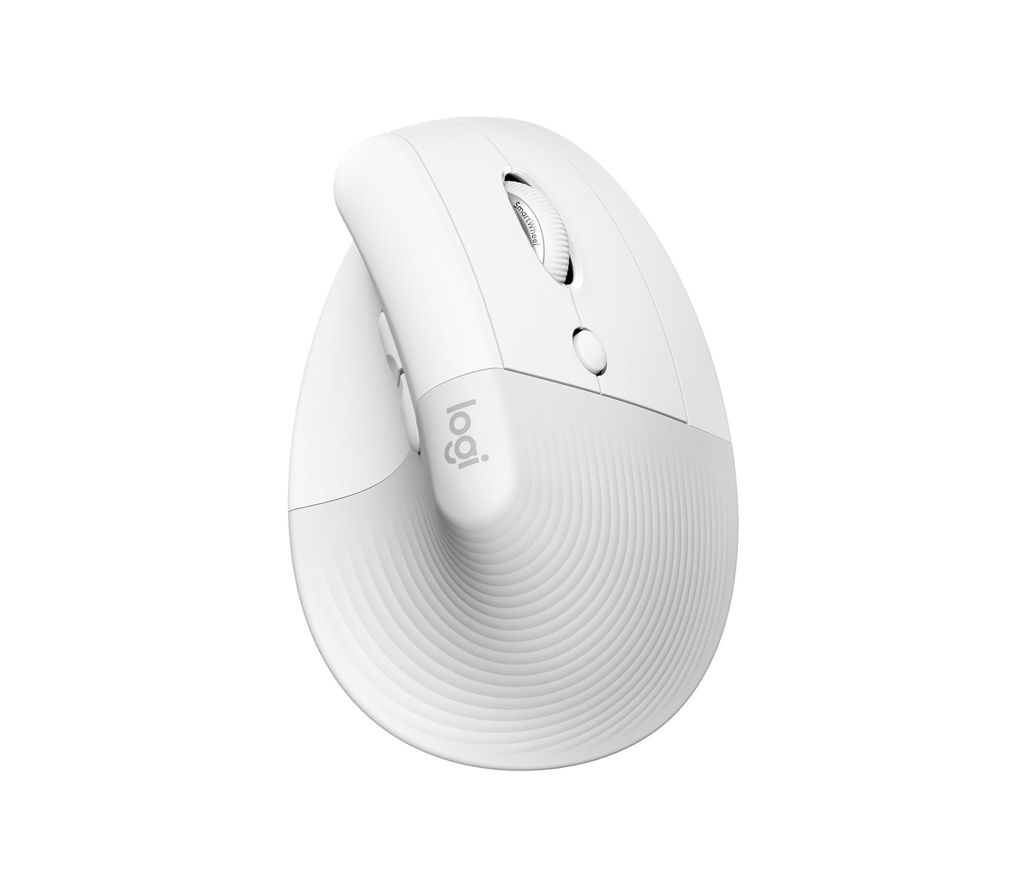 Logitech Lift Vertical Ergonomic Mouse - Ratón vertical - ergonómico - 6 botones - inalámbrico - 2.4 GHz Bluetooth - receptor de USB Logitech Logi Bolt - blanco hueso Guatemala