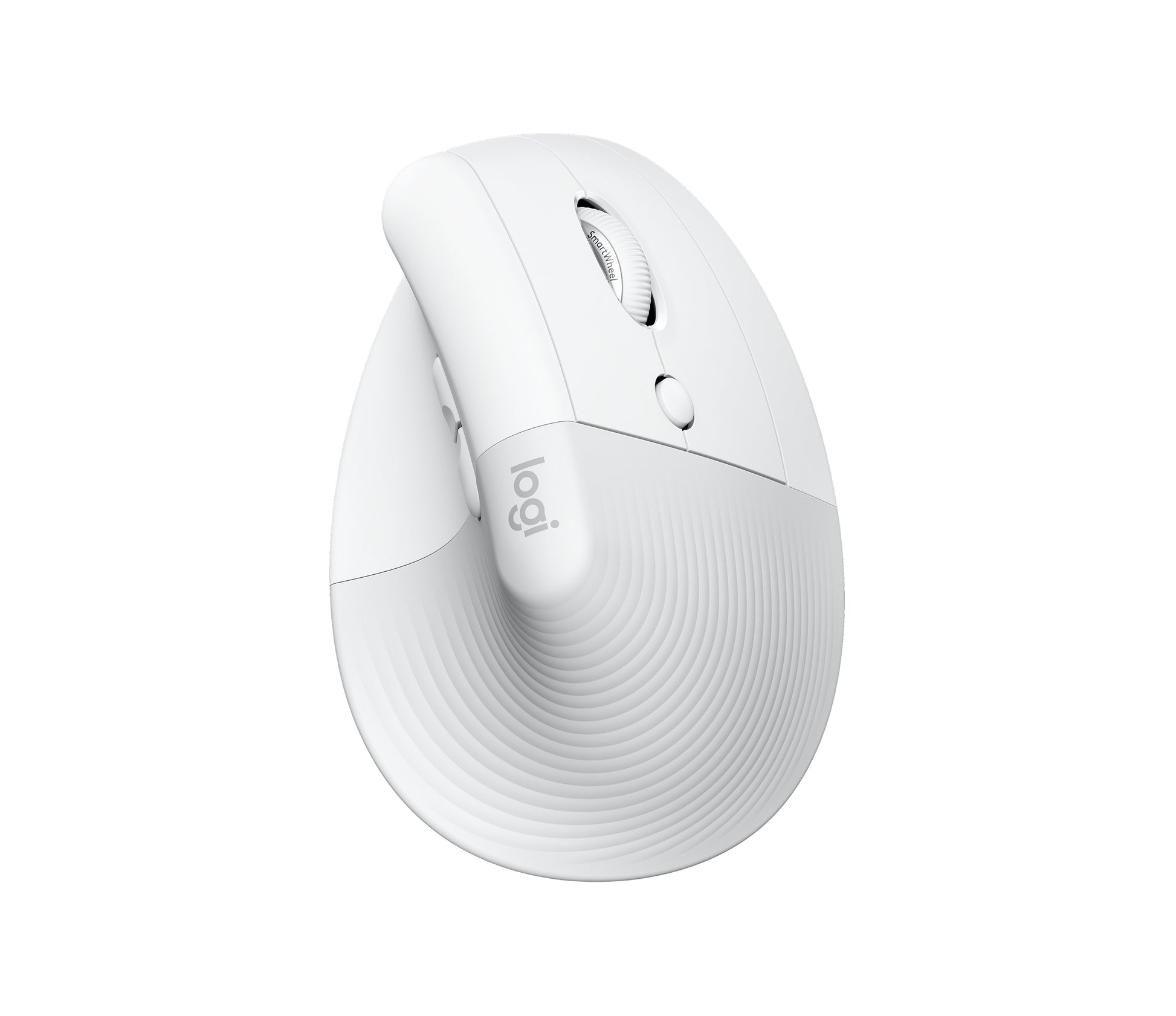 Logitech Lift Vertical Ergonomic Mouse - Ratón vertical - ergonómico - 6 botones - inalámbrico - 2.4 GHz Bluetooth - receptor de USB Logitech Logi Bolt - blanco hueso Guatemala