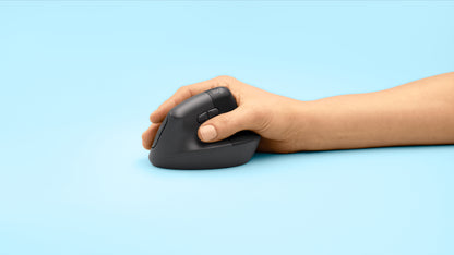 Logitech Lift Vertical Ergonomic Mouse - Ratón vertical - ergonómico - 6 botones - inalámbrico - 2.4 GHz Bluetooth - receptor de USB Logitech Logi Bolt - grafito Guatemala