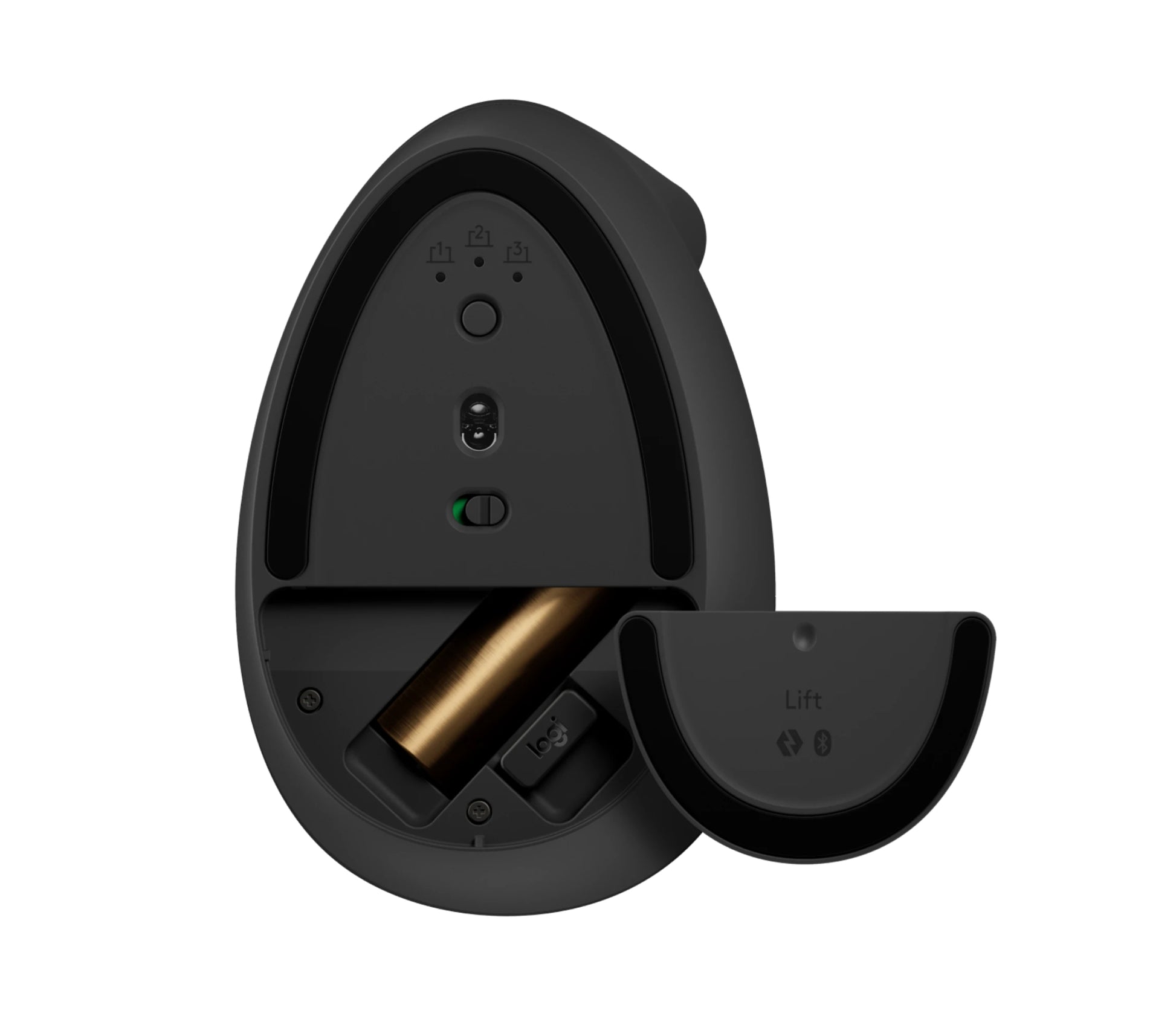 Logitech Lift Vertical Ergonomic Mouse - Ratón vertical - ergonómico - 6 botones - inalámbrico - 2.4 GHz Bluetooth - receptor de USB Logitech Logi Bolt - grafito Guatemala