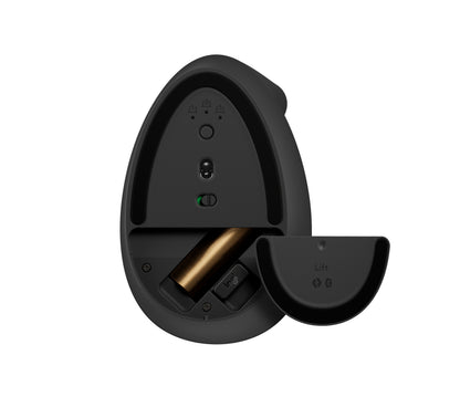Logitech Lift Vertical Ergonomic Mouse - Ratón vertical - ergonómico - 6 botones - inalámbrico - 2.4 GHz Bluetooth - receptor de USB Logitech Logi Bolt - grafito Guatemala
