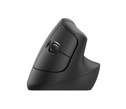 Logitech Lift Vertical Ergonomic Mouse - Ratón vertical - ergonómico - 6 botones - inalámbrico - 2.4 GHz Bluetooth - receptor de USB Logitech Logi Bolt - grafito Guatemala