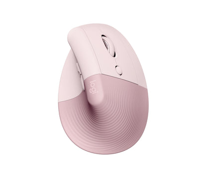 Logitech Lift Vertical Ergonomic Mouse - Ratón vertical - ergonómico - 6 botones - inalámbrico - 2.4 GHz Bluetooth - receptor de USB Logitech Logi Bolt - rosa Guatemala