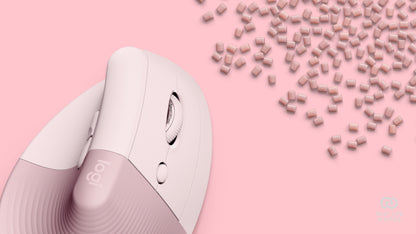 Logitech Lift Vertical Ergonomic Mouse - Ratón vertical - ergonómico - 6 botones - inalámbrico - 2.4 GHz Bluetooth - receptor de USB Logitech Logi Bolt - rosa Guatemala