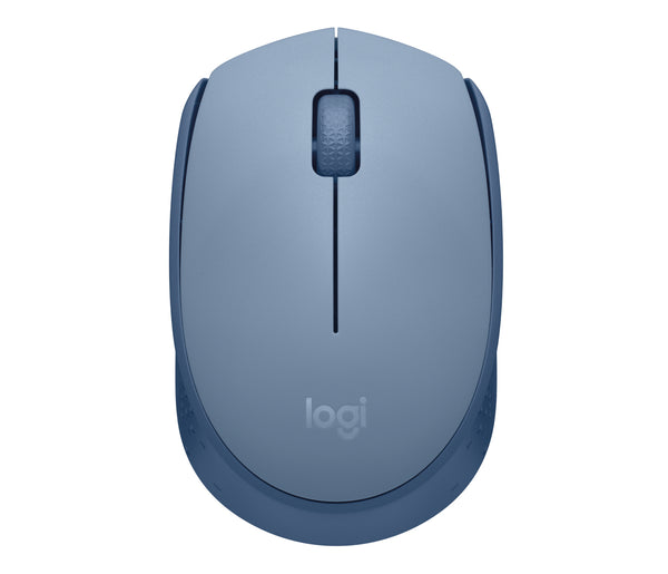 Logitech M170 Wireless Mouse Ambidextrous Blue Gray - Ratón - diestro y zurdo - óptico - 3 botones - inalámbrico - 2.4 GHz - receptor inalámbrico USB - azul/gris Guatemala
