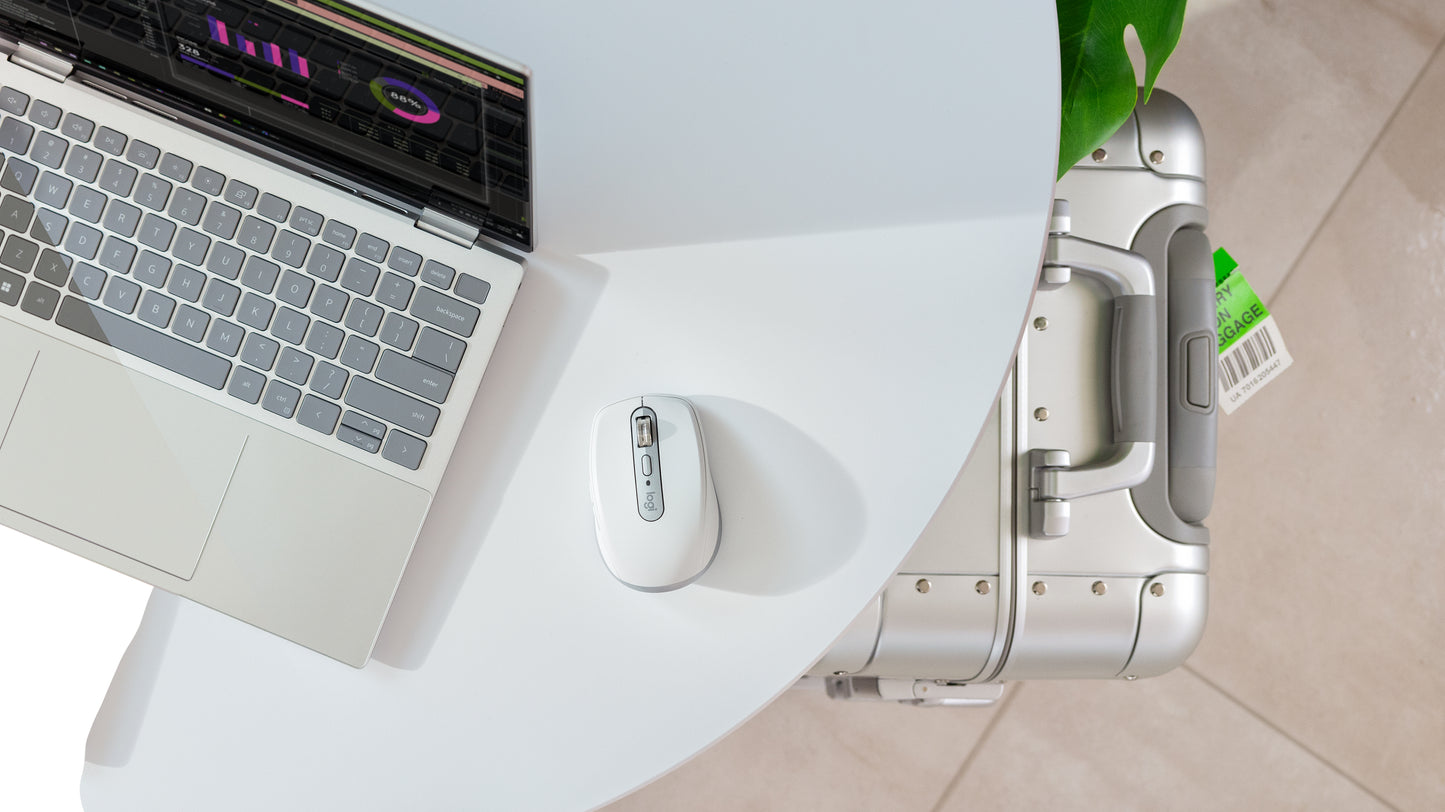 Logitech MX Anywhere 3S - Ratón - óptico - 6 botones - inalámbrico - Bluetooth - receptor de USB Logitech Logi Bolt - gris pálido Guatemala