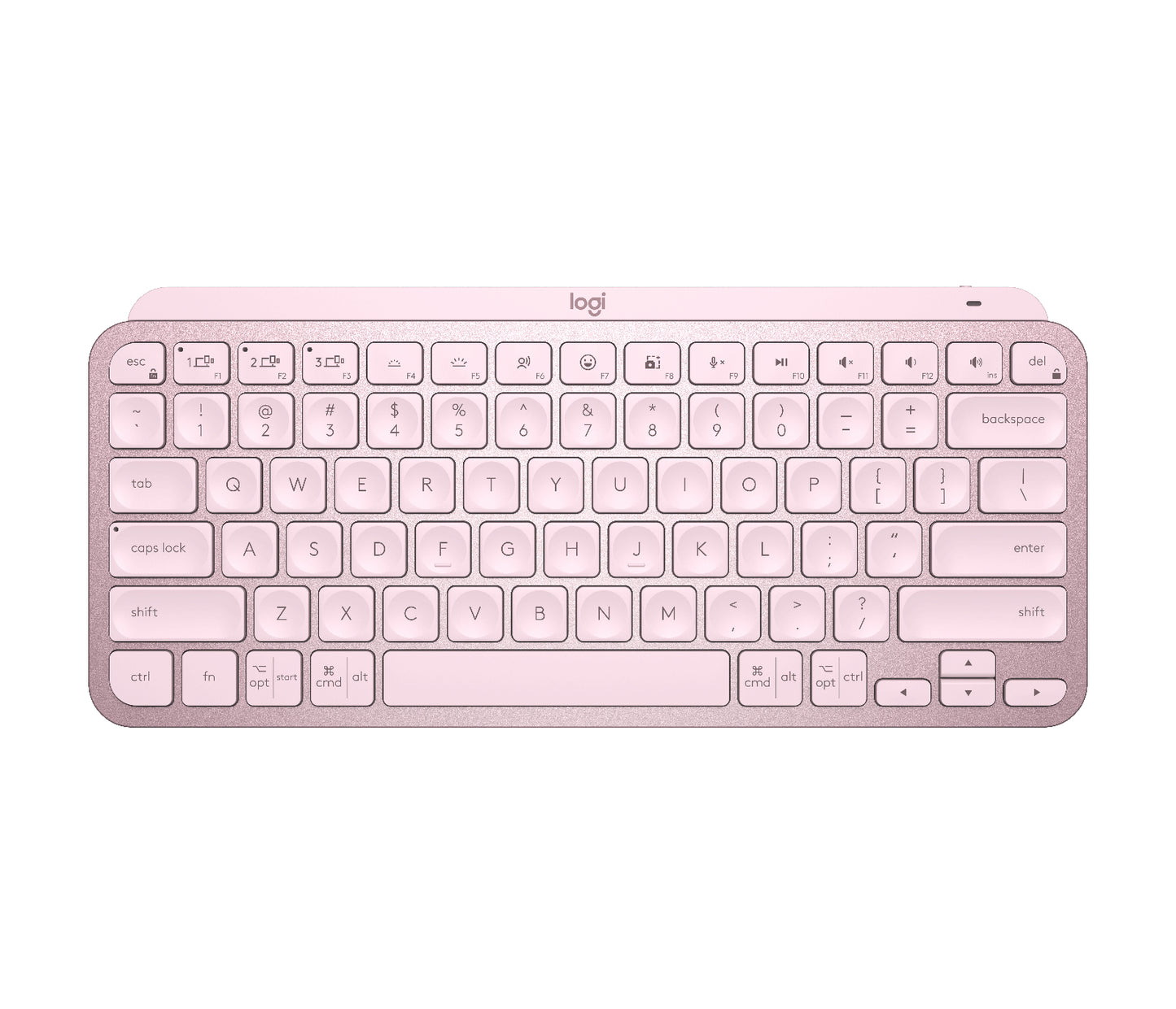 Logitech MX Keys Mini - eclado - Inalámbrico - Español - Bluetooth 5.0 / Bluetooth / 2.4 GHz / USB-C - Ergonomic Design - Rosa Guatemala