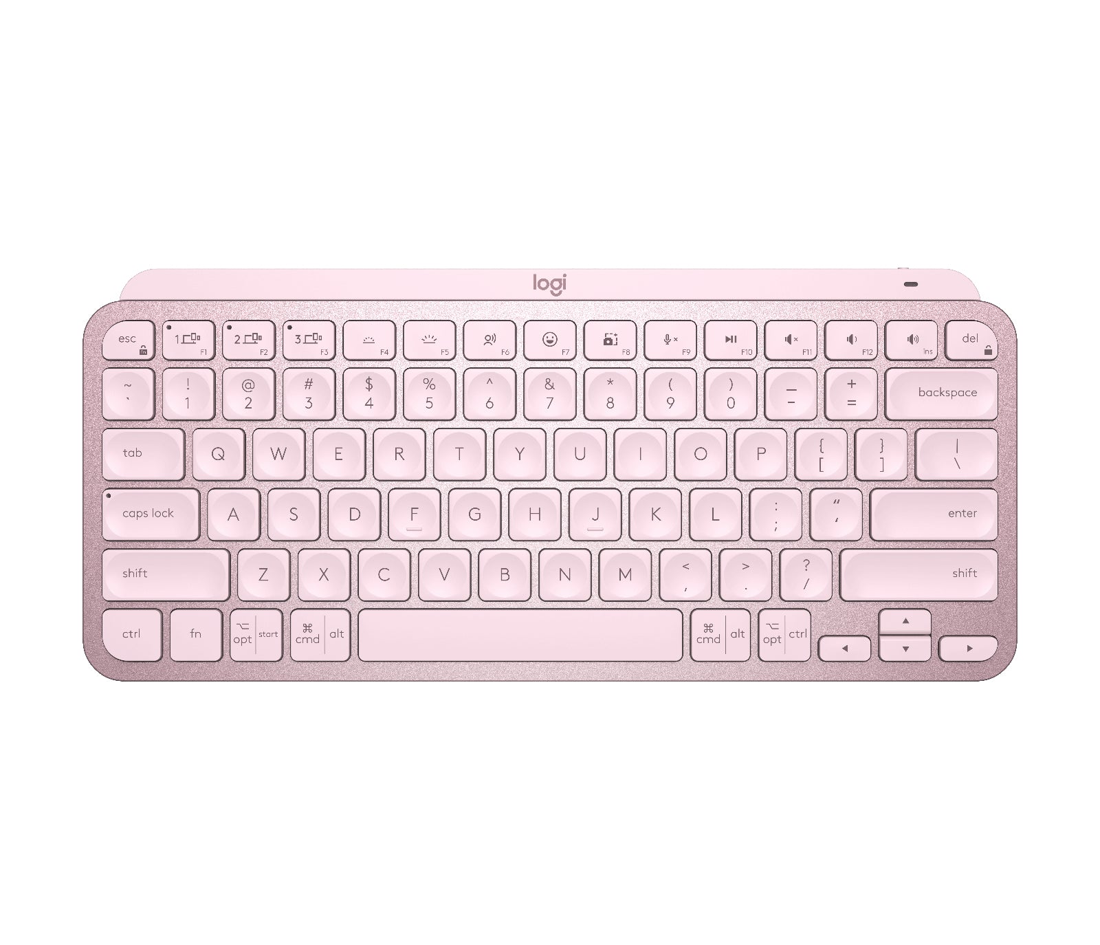 Logitech MX Keys Mini - eclado - Inalámbrico - Español - Bluetooth 5.0 / Bluetooth / 2.4 GHz / USB-C - Ergonomic Design - Rosa Guatemala