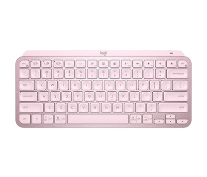 Logitech MX Keys Mini - eclado - Inalámbrico - Español - Bluetooth 5.0 / Bluetooth / 2.4 GHz / USB-C - Ergonomic Design - Rosa Guatemala