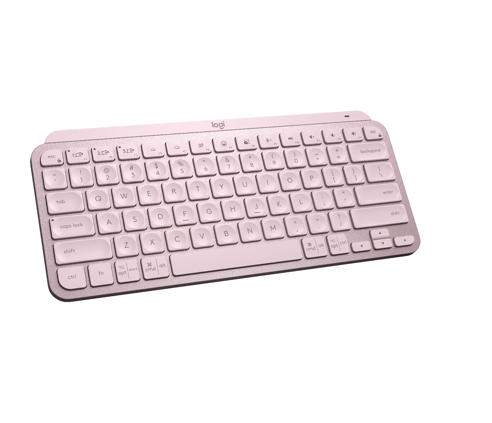 Logitech MX Keys Mini - eclado - Inalámbrico - Español - Bluetooth 5.0 / Bluetooth / 2.4 GHz / USB-C - Ergonomic Design - Rosa Guatemala