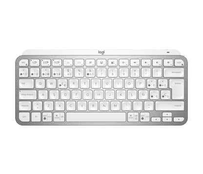 Logitech MX Keys Mini - Teclado - Inalámbrico - Español - USB / Bluetooth 5.0 / Bluetooth - Ergonomic Design - Gris pálido Guatemala