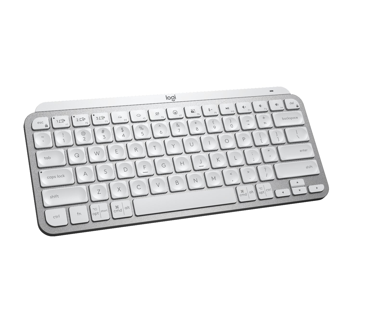 Logitech MX Keys Mini - Teclado - Inalámbrico - Español - USB / Bluetooth 5.0 / Bluetooth - Ergonomic Design - Gris pálido Guatemala