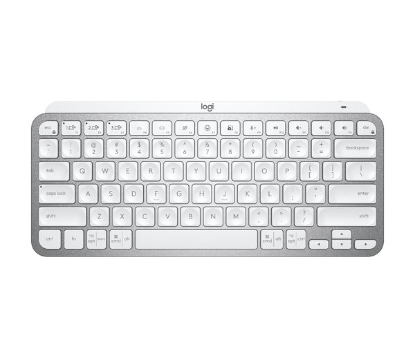 Logitech MX Keys Mini - Teclado - Inalámbrico - Español - USB / Bluetooth 5.0 / Bluetooth - Ergonomic Design - Gris pálido Guatemala