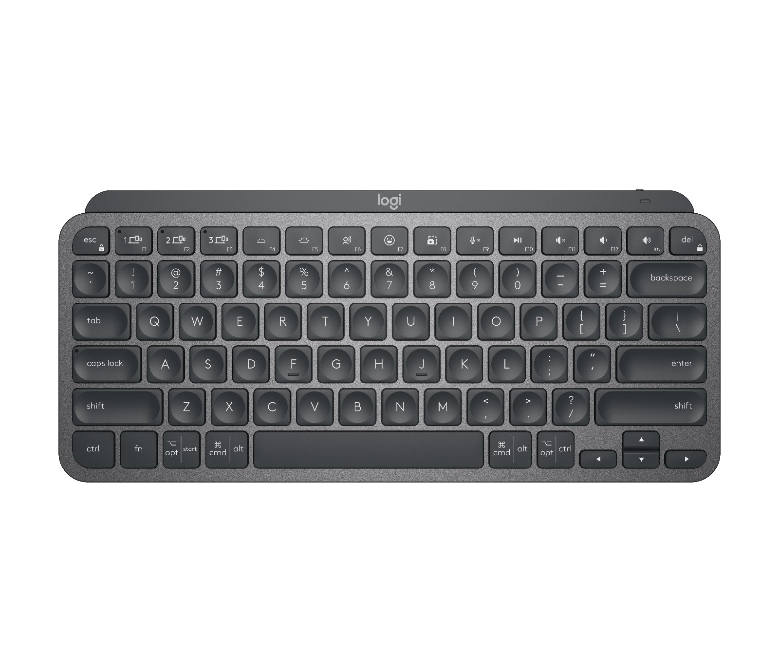 Logitech MX Keys Mini - Teclado - Inalámbrico - Español - USB / Bluetooth - Ergonomic Design - Grafito Guatemala