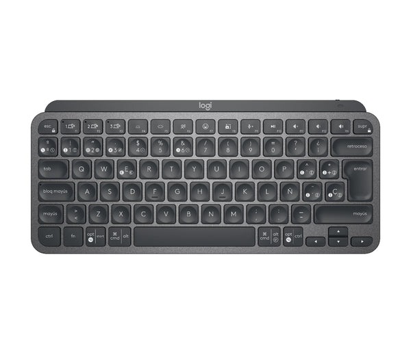 Logitech MX Keys Mini - Teclado - Inalámbrico - Español - USB / Bluetooth - Ergonomic Design - Grafito Guatemala