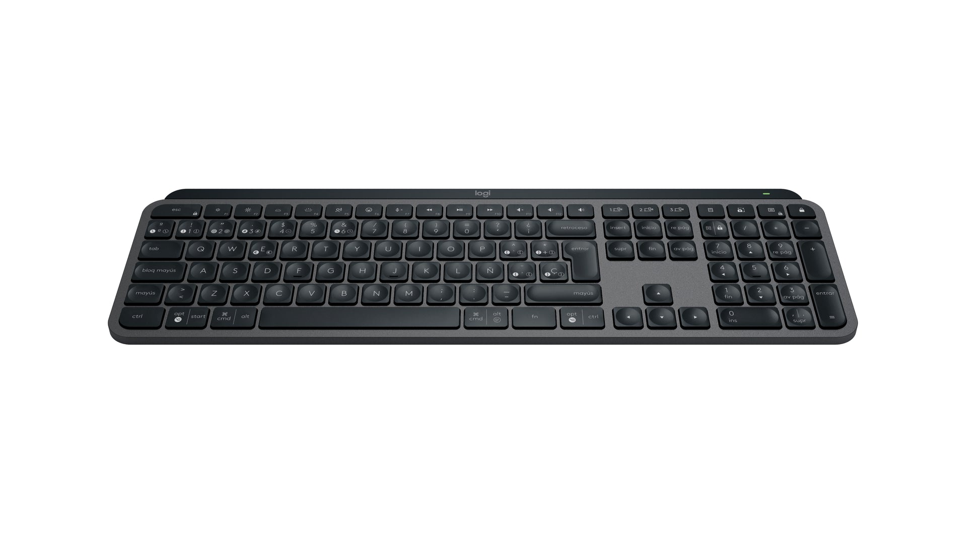 Logitech MX Keys S - Teclado - retroiluminación - inalámbrico - Bluetooth LE - QWERTY - español - interruptor: tecla de tijera - grafito Guatemala