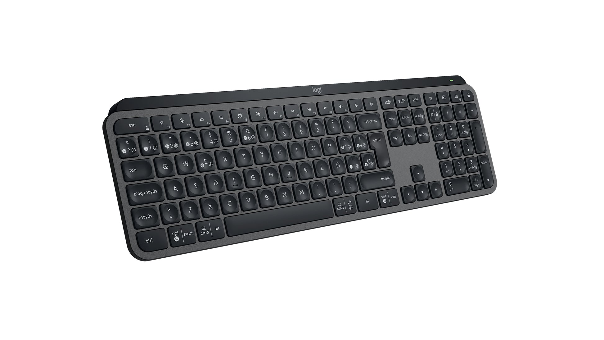Logitech MX Keys S - Teclado - retroiluminación - inalámbrico - Bluetooth LE - QWERTY - español - interruptor: tecla de tijera - grafito Guatemala