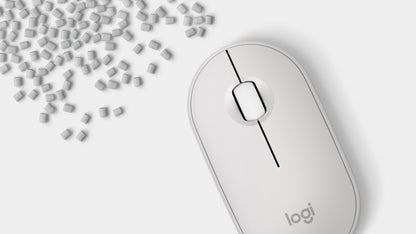 Logitech Pebble Mouse 2 M350s - Ratón - óptico - 3 botones - inalámbrico - Bluetooth - blanco Guatemala