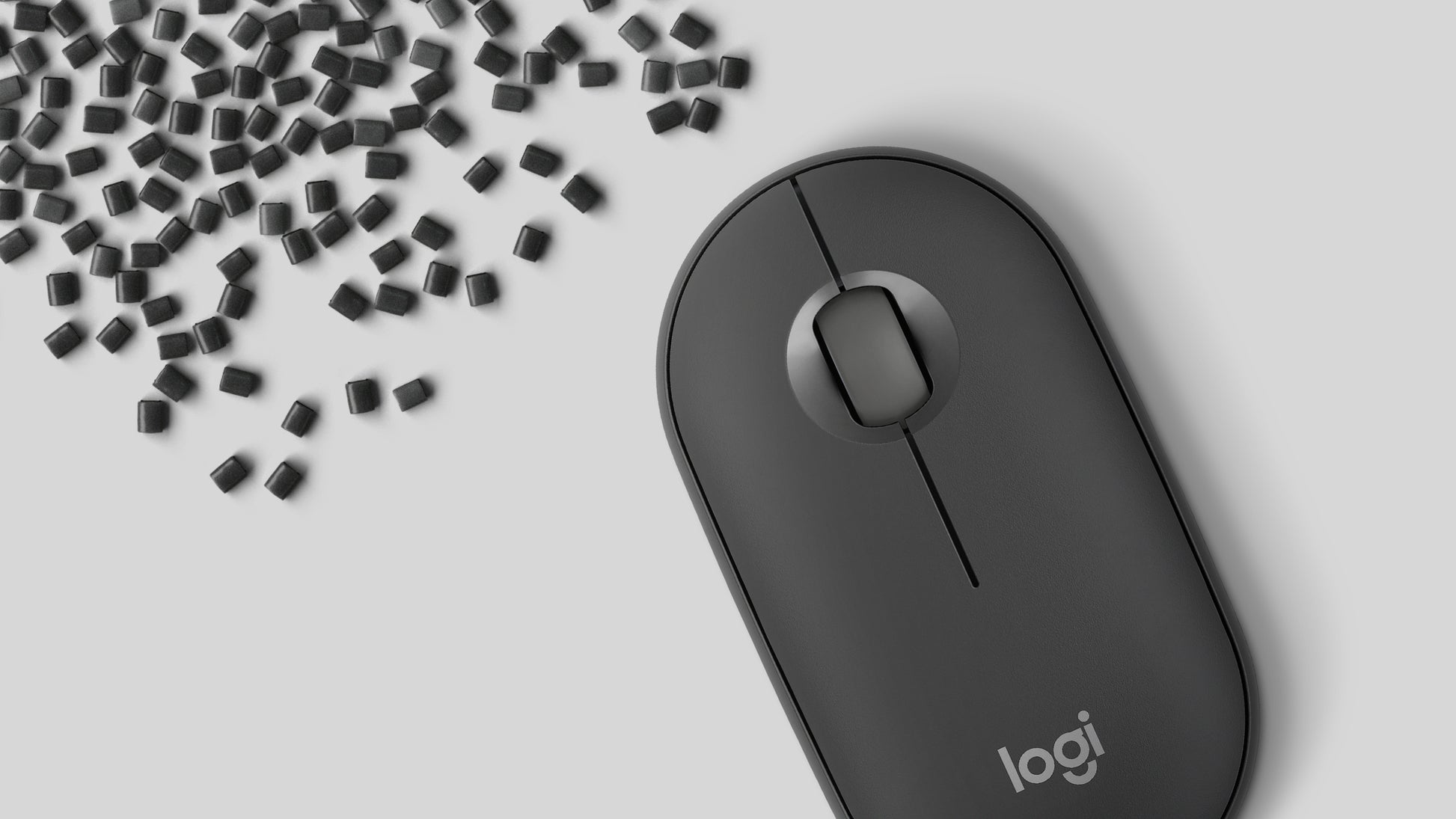 Logitech Pebble Mouse 2 M350s - Ratón - óptico - 3 botones - inalámbrico - Bluetooth - grafito Guatemala