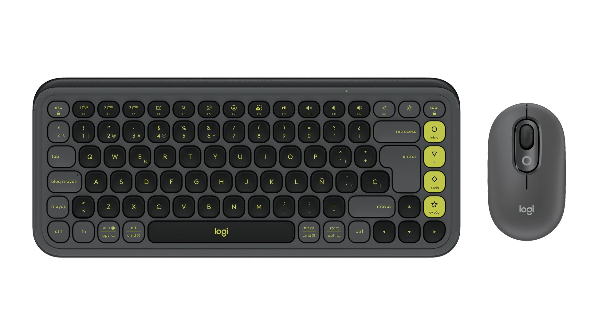 Logitech - Pop Icon Combo - Keyboard and mouse set - Spanish - Graphite Guatemala