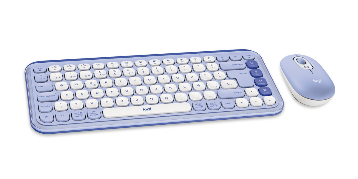 Logitech Pop Icon Combo - Keyboard and mouse set - Spanish (Latin American) - Lilac Guatemala