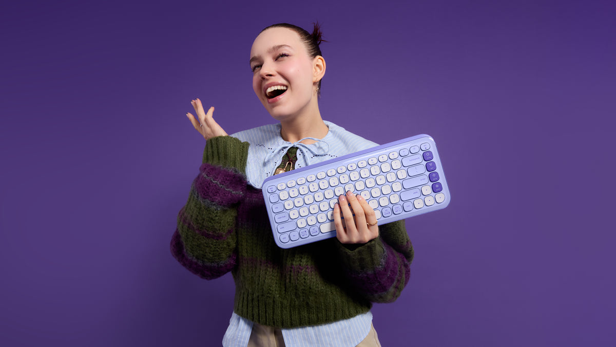 Logitech Pop Icon Combo - Keyboard and mouse set - Spanish (Latin American) - Lilac Guatemala