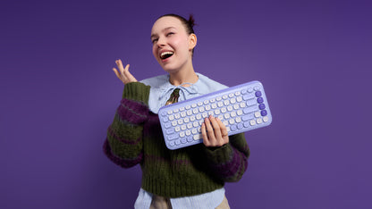 Logitech Pop Icon Combo - Keyboard and mouse set - Spanish (Latin American) - Lilac Guatemala