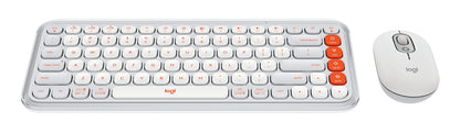 Logitech Pop Icon Combo - Keyboard and mouse set - Spanish (Latin American) - Off white Guatemala