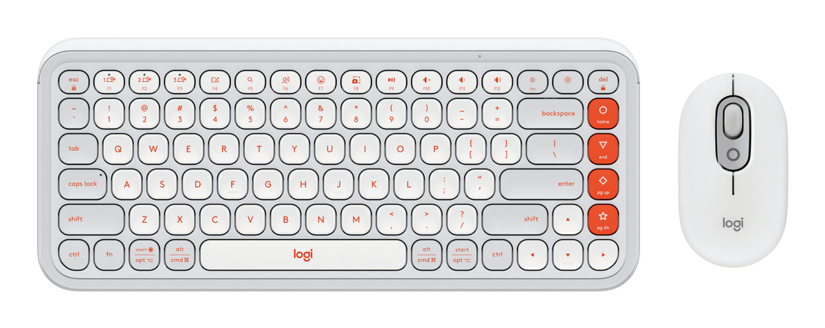 Logitech Pop Icon Combo - Keyboard and mouse set - Spanish (Latin American) - Off white Guatemala