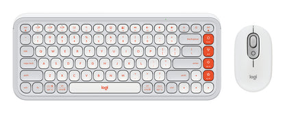 Logitech Pop Icon Combo - Keyboard and mouse set - Spanish (Latin American) - Off white Guatemala