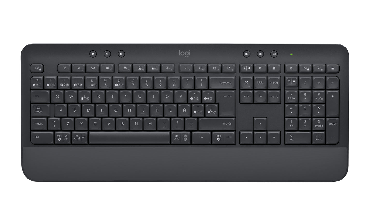 Logitech Signature K650 - Teclado - inalámbrico - Bluetooth 5.1 - QWERTY - Spanish - Grafito Guatemala