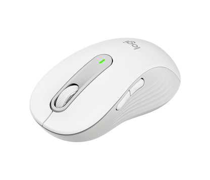 Logitech Signature M650 L - Ratón - tamaño grande - óptico - 5 botones - inalámbrico - Bluetooth 2.4 GHz - receptor de USB Logitech Logi Bolt - blanco hueso Guatemala