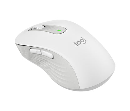 Logitech Signature M650 L - Ratón - tamaño grande - óptico - 5 botones - inalámbrico - Bluetooth 2.4 GHz - receptor de USB Logitech Logi Bolt - blanco hueso Guatemala