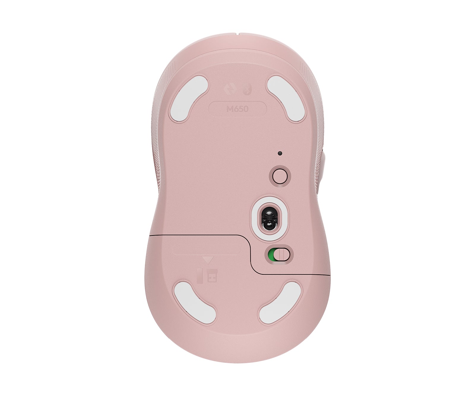 Logitech Signature M650 - Ratón - manos pequeñas - diestro y zurdo - inalámbrico - 2.4 GHz Bluetooth - receptor de USB Logitech Logi Bolt - rosa Guatemala