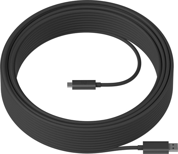 Logitech Strong - Cable USB - USB Tipo A (M) a 24 pin USB-C (M) - USB 3.2 Gen 2 - 25 m - plenum, Active Optical Cable (AOC) - para Room Solution Huddle, Large Guatemala