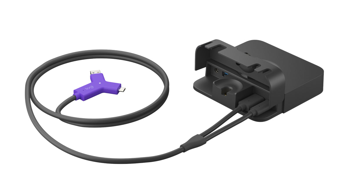 Logitech Swytch Laptop Link for Video Conferencing in Meeting Rooms - Hub - 2 x HDMI + 1 x SuperSpeed USB + 2 x USB-C - sobremesa Guatemala