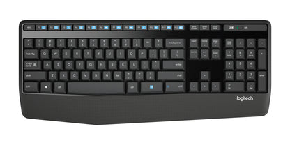 Logitech Wireless Combo MK345 - Juego de teclado y ratón - inalámbrico - 2.4 GHz - QWERTY - español - negro azul Guatemala