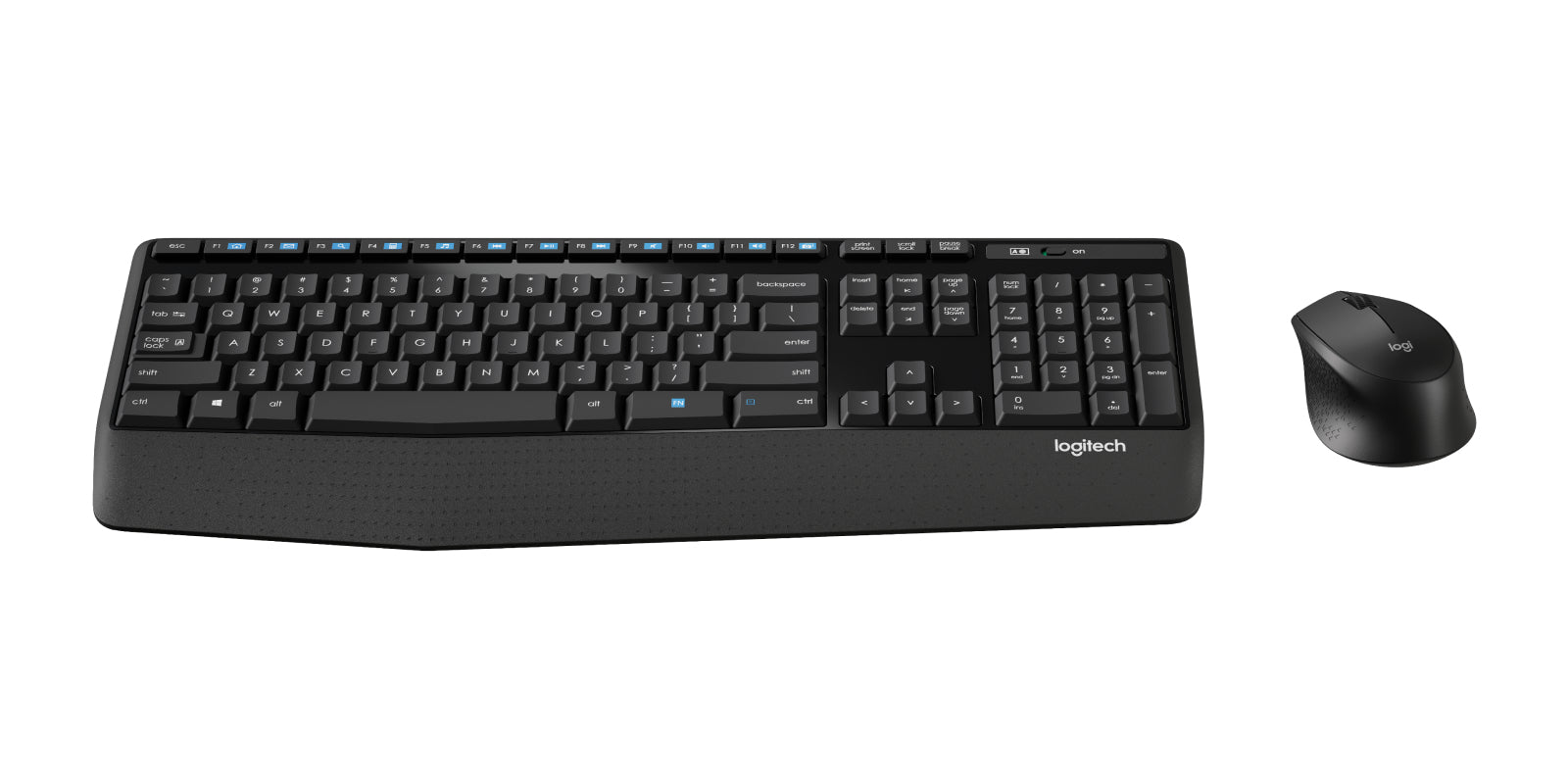 Logitech Wireless Combo MK345 - Juego de teclado y ratón - inalámbrico - 2.4 GHz - QWERTY - español - negro azul Guatemala