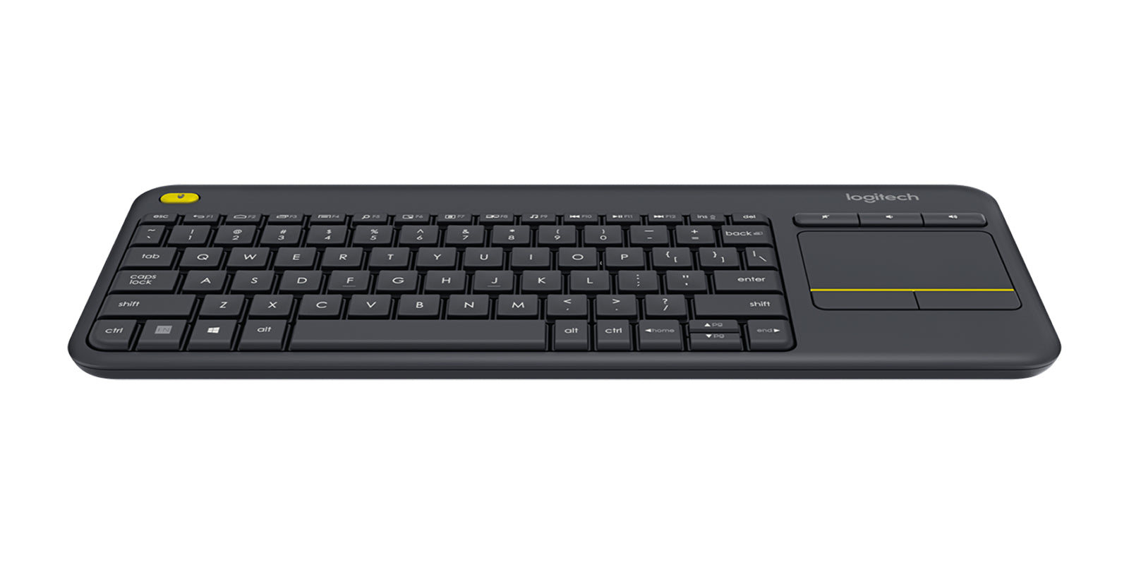 Logitech Wireless Touch Keyboard K400 Plus - Teclado - con panel táctil - inalámbrico - 2.4 GHz - negro Guatemala