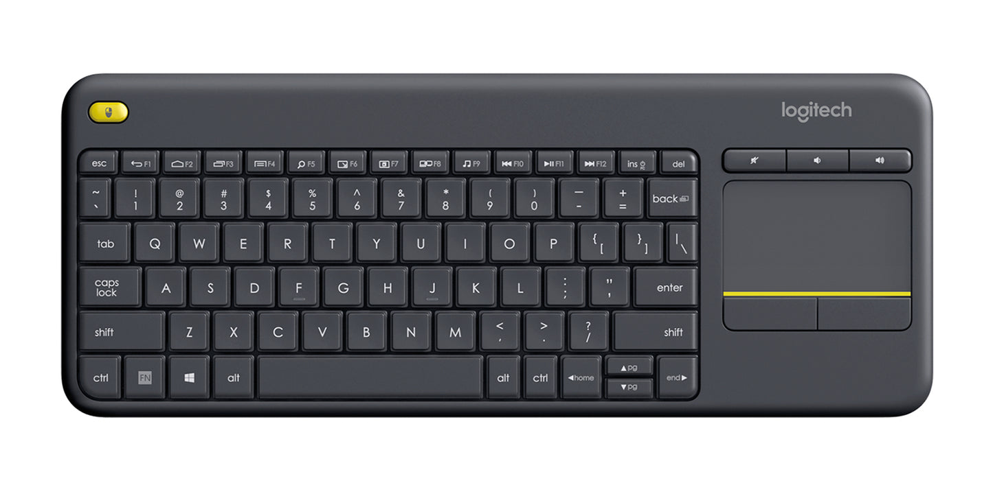 Logitech Wireless Touch Keyboard K400 Plus - Teclado - con panel táctil - inalámbrico - 2.4 GHz - negro Guatemala