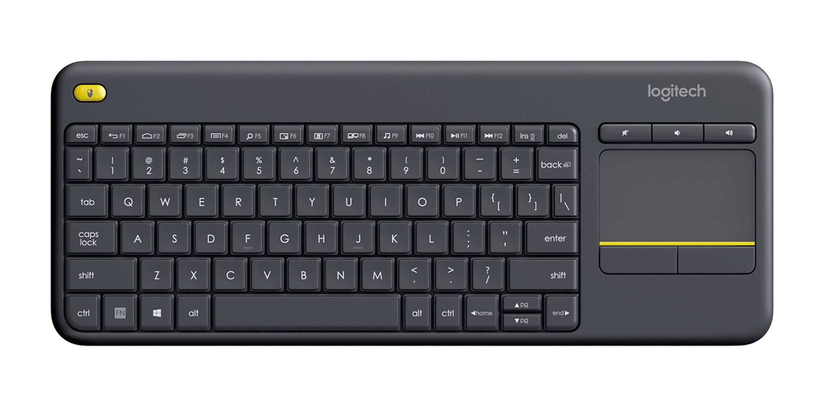 Logitech Wireless Touch Keyboard K400 Plus - Teclado - con panel táctil - inalámbrico - 2.4 GHz - negro Guatemala
