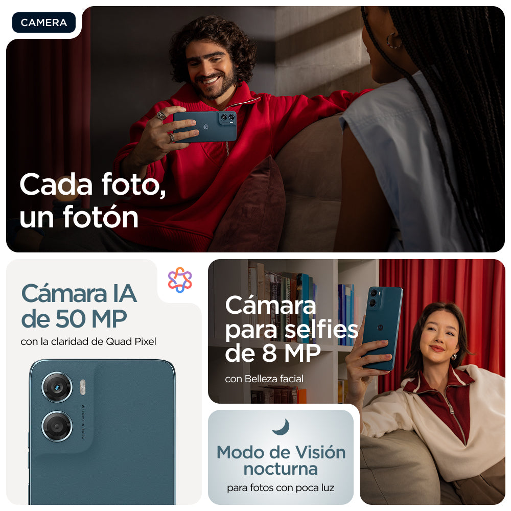 Motorola - 4 GB G06 - Smartphone - Android - 128 GB - Tapest Guatemala