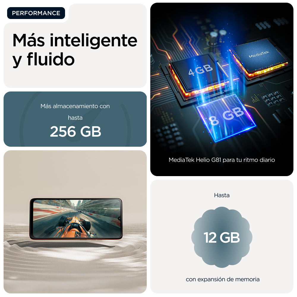 Motorola - 4 GB G06 - Smartphone - Android - 128 GB - Tapest Guatemala