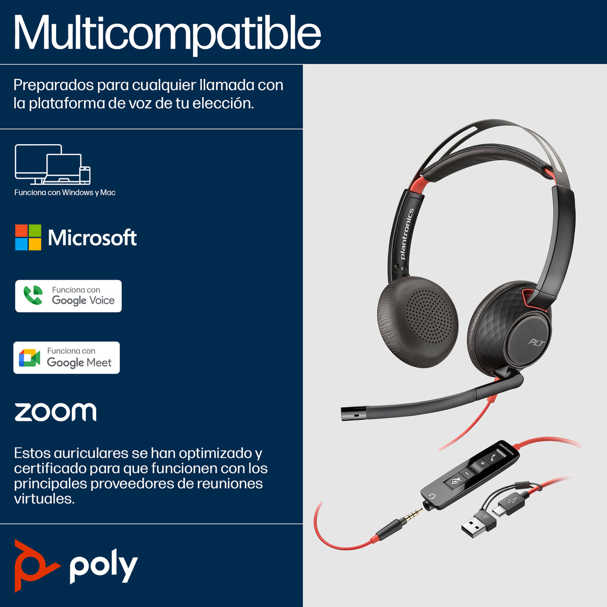 Poly Blackwire - 5220 - Handset Guatemala