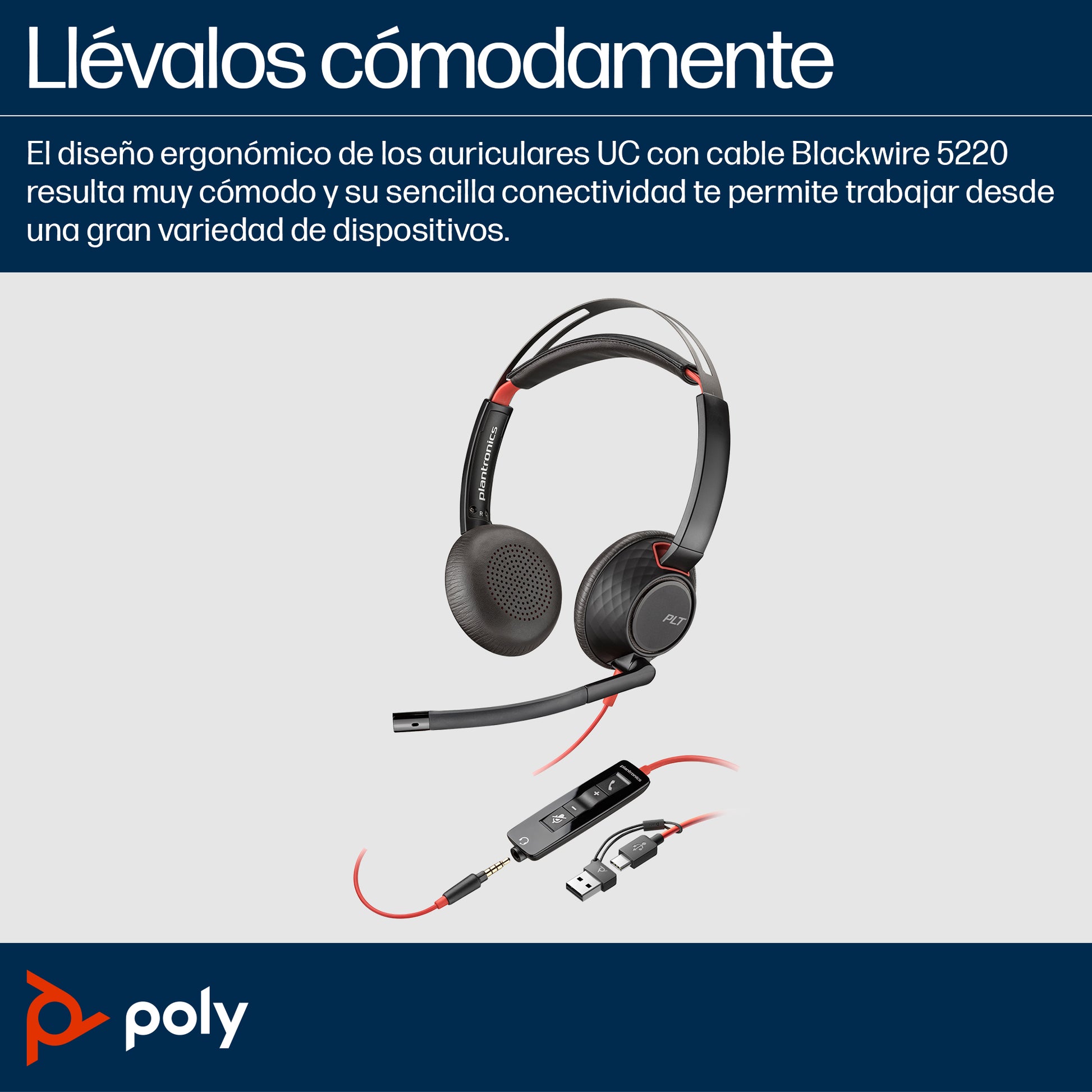 Poly Blackwire - 5220 - Handset Guatemala