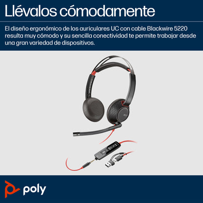 Poly Blackwire - 5220 - Handset Guatemala